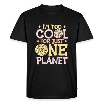 Astronaute Astronomie Système solaire Space Kids - T-shirt Premium bio Homme - noir - Devant - Nico (187cm)