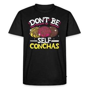 Humour espagnol Conchas Pain mexicain - T-shirt Premium bio Homme - noir - Devant - Nico (187cm)