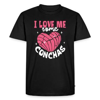 Humour espagnol Conchas Pain mexicain - T-shirt Premium bio Homme - noir - Devant - Nico (187cm)