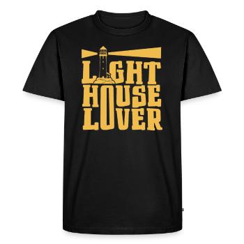 Lighthouse Seaside Nautical I Love Lighthouse - Men's Premium Organic T-Shirt - black - Front - Nico (187cm)