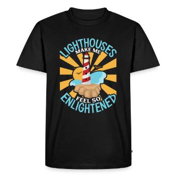 Phare Bord de mer Nautique I Love Phare - T-shirt Premium bio Homme - noir - Devant - Nico (187cm)