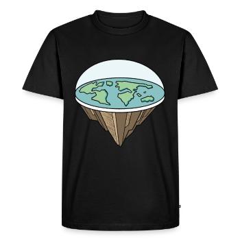 Théorie de la Terre plate Terre plate Armée de la Terre plate Terre - T-shirt Premium bio Homme - noir - Devant - Nico (187cm)