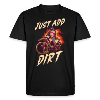 Dirt Bike Dirt Bike Riding Motocross Dirt Biking - T-shirt Premium bio Homme - noir - Devant - Nico (187cm)