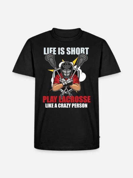 Lacrosse-spieler Lacrosse-trainer Lax Player - Männer Premium Bio T-Shirt - Schwarz