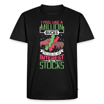 Stock Exchange Traders, Forex Traders, Investor Trading - Men's Premium Organic T-Shirt - black - Front - Nico (187cm)