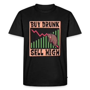 Traders boursiers, traders Forex, trading investisseur - T-shirt Premium bio Homme - noir - Devant - Nico (187cm)