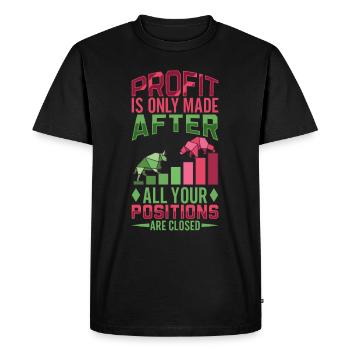 Stock Exchange Traders, Forex Traders, Investor Trading - Men's Premium Organic T-Shirt - black - Front - Nico (187cm)