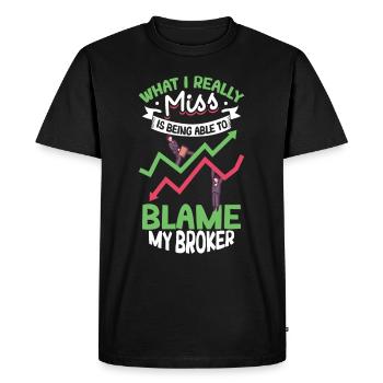 Stock Exchange Traders, Forex Traders, Investor Trading - Men's Premium Organic T-Shirt - black - Front - Nico (187cm)