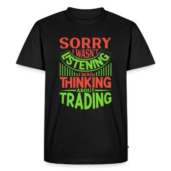 Traders boursiers, traders Forex, trading investisseur - T-shirt Premium bio Homme - noir - Devant - Nico (187cm)