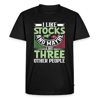 Traders boursiers, traders Forex, trading investisseur - T-shirt Premium bio Homme - noir - Devant - Nico (187cm)