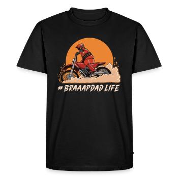 Dirt Bike Dirt Bike Riding Motocross Dirt Biking - T-shirt Premium bio Homme - noir - Devant - Nico (187cm)