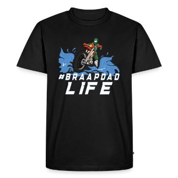 Dirt Bike Dirt Bike Riding Motocross Dirt Biking - T-shirt Premium bio Homme - noir - Devant - Nico (187cm)