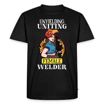 Soudeur drôle - T-shirt Premium bio Homme - noir - Devant - Nico (187cm)