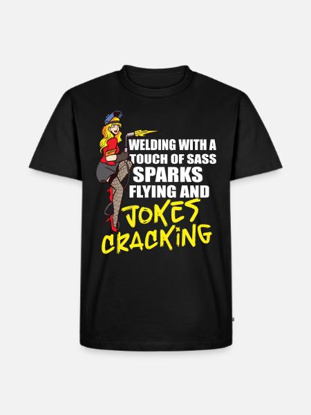 Female Welder Funny - Men's Premium Organic T-Shirt - black