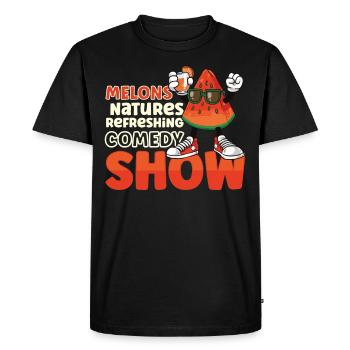 Pastèque Funny Fruit Drôle de dicton - T-shirt Premium bio Homme - noir - Devant - Nico (187cm)