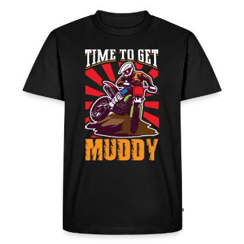 Dirt Bike Dirt Bike Riding Motocross Dirt Biking - T-shirt Premium bio Homme - noir - Devant - Nico (187cm)