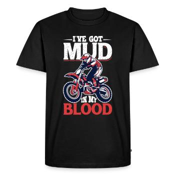 Dirt Bike Dirt Bike Riding Motocross Dirt Biking - T-shirt Premium bio Homme - noir - Devant - Nico (187cm)