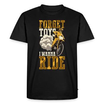 Dirt Bike Dirt Bike Riding Motocross Dirt Biking - T-shirt Premium bio Homme - noir - Devant - Nico (187cm)
