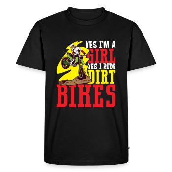Dirt Bike Dirt Bike Riding Motocross Dirt Biking - T-shirt Premium bio Homme - noir - Devant - Nico (187cm)