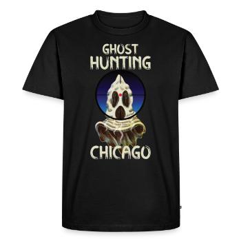Enquêteur paranormal Chicago Ghost Hunter Ghost - T-shirt Premium bio Homme - noir - Devant - Nico (187cm)