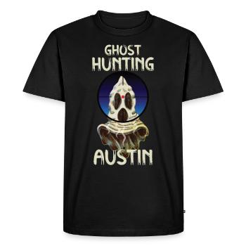 Enquêteur paranormal Austin Ghost Hunter Ghost - T-shirt Premium bio Homme - noir - Devant - Nico (187cm)