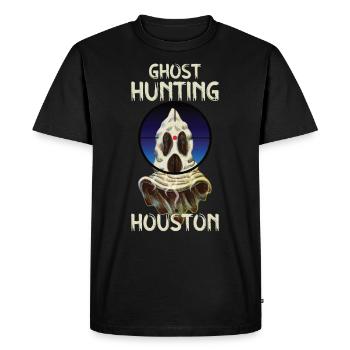Enquêteur paranormal Houston Ghost Hunter Ghost - T-shirt Premium bio Homme - noir - Devant - Nico (187cm)