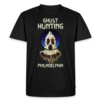 Enquêteur paranormal Philadelphia Hunter Ghost - T-shirt Premium bio Homme - noir - Devant - Nico (187cm)