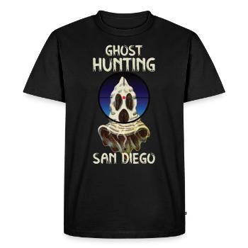 Enquêteur paranormal San Diego Ghost Hunter - T-shirt Premium bio Homme - noir - Devant - Nico (187cm)