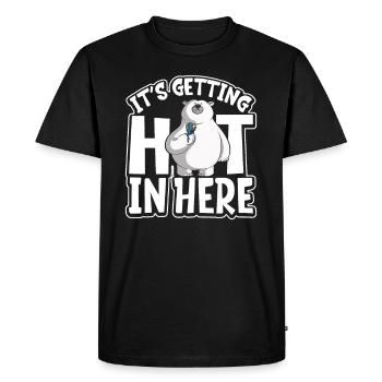 Ours polaire Réchauffement climatique Chasse au phoque arctique Ursus - T-shirt Premium bio Homme - noir - Devant - Nico (187cm)