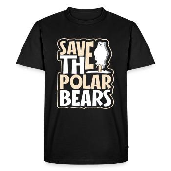 Ours polaire Réchauffement climatique Chasse au phoque arctique Ursus - T-shirt Premium bio Homme - noir - Devant - Nico (187cm)