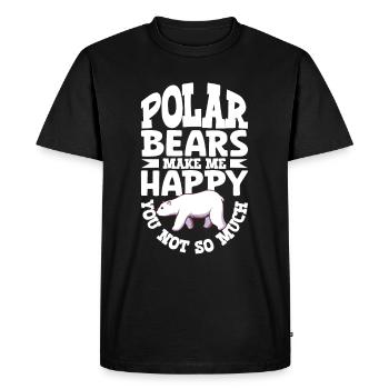 Ours polaire Réchauffement climatique Chasse au phoque arctique Ursus - T-shirt Premium bio Homme - noir - Devant - Nico (187cm)