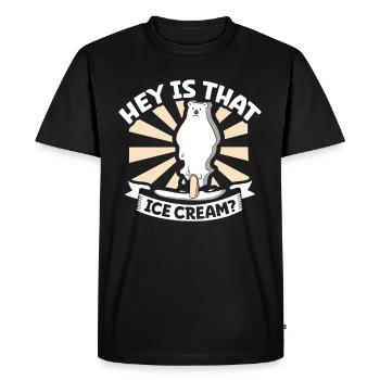 Ours polaire Réchauffement climatique Chasse au phoque arctique Ursus - T-shirt Premium bio Homme - noir - Devant - Nico (187cm)