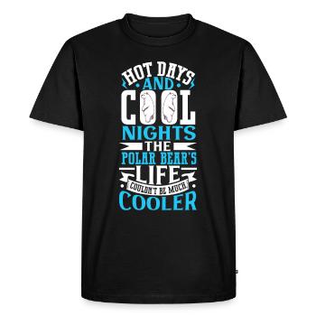 Ours polaire Réchauffement climatique Chasse au phoque arctique Ursus - T-shirt Premium bio Homme - noir - Devant - Nico (187cm)