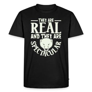 Ours polaire Réchauffement climatique Chasse au phoque arctique Ursus - T-shirt Premium bio Homme - noir - Devant - Nico (187cm)