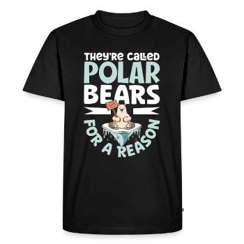 Ours polaire Réchauffement climatique Chasse au phoque arctique Ursus - T-shirt Premium bio Homme - noir - Devant - Nico (187cm)
