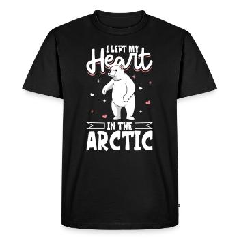 Ours polaire Réchauffement climatique Chasse au phoque arctique Ursus - T-shirt Premium bio Homme - noir - Devant - Nico (187cm)