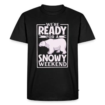 Ours polaire Réchauffement climatique Chasse au phoque arctique Ursus - T-shirt Premium bio Homme - noir - Devant - Nico (187cm)
