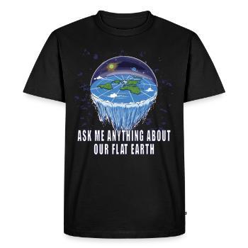 Théorie de la Terre plate Terre plate Armée de la Terre plate Terre - T-shirt Premium bio Homme - noir - Devant - Nico (187cm)