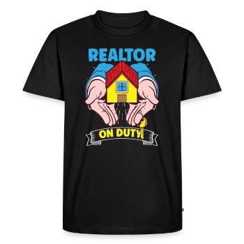Real Estate Agent Realtor Home Closing Investor - Men's Premium Organic T-Shirt - black - Front - Nico (187cm)