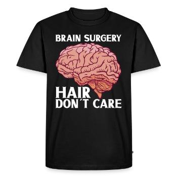 Brain Surgery Joke Brain Surgery Awareness Gift - Men's Premium Organic T-Shirt - black - Front - Nico (187cm)