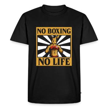 Boxe féminine Boxe féminine Boxeuse féminine - T-shirt Premium bio Homme - noir - Devant - Nico (187cm)