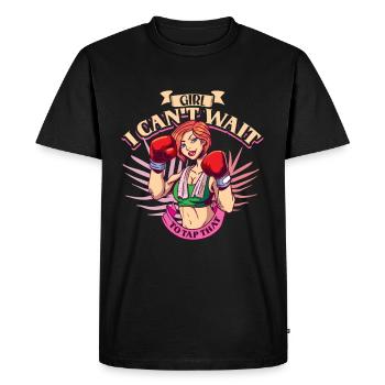 Boxe féminine Boxe féminine Boxeuse féminine - T-shirt Premium bio Homme - noir - Devant - Nico (187cm)