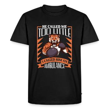 Boxe féminine Boxe féminine Boxeuse féminine - T-shirt Premium bio Homme - noir - Devant - Nico (187cm)