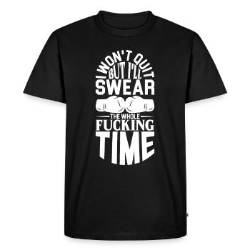 Boxe féminine Boxe féminine Boxeuse féminine - T-shirt Premium bio Homme - noir - Devant - Nico (187cm)