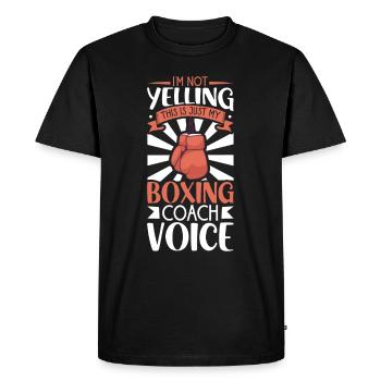 Boxe féminine Boxe féminine Boxeuse féminine - T-shirt Premium bio Homme - noir - Devant - Nico (187cm)