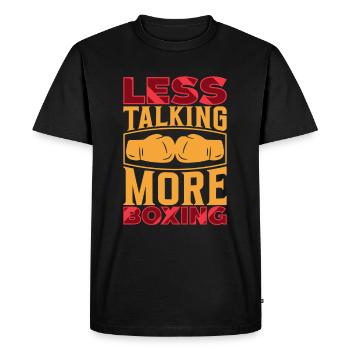 Boxe féminine Boxe féminine Boxeuse féminine - T-shirt Premium bio Homme - noir - Devant - Nico (187cm)