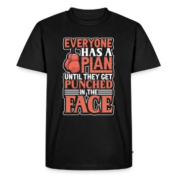 Boxe féminine Boxe féminine Boxeuse féminine - T-shirt Premium bio Homme - noir - Devant - Nico (187cm)