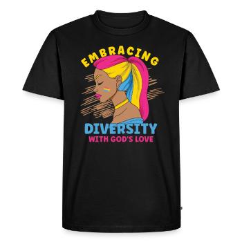 Pansexuel Gay Pansexualité Asexuelle Asexuelle - T-shirt Premium bio Homme - noir - Devant - Nico (187cm)