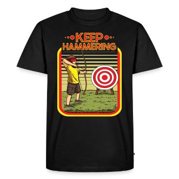 Archery Bow and arrow Target shooting - Men's Premium Organic T-Shirt - black - Front - Nico (187cm)