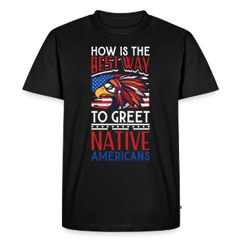 Indian Aborigines History of the Indigenous People - Men's Premium Organic T-Shirt - black - Front - Nico (187cm)
